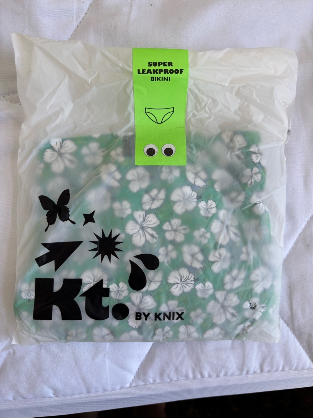 KNIX Teen by KNIX.  Women’s Super Leakproof Bikini Underwear- Green Floral NWT